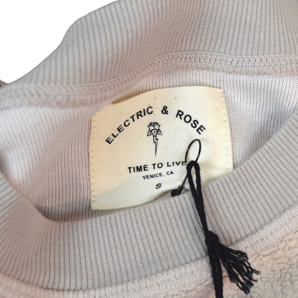 Electric & Rose Fleece Body Oversized Crew Neck Pullover, Size Small NEW - Picture 5 of 7